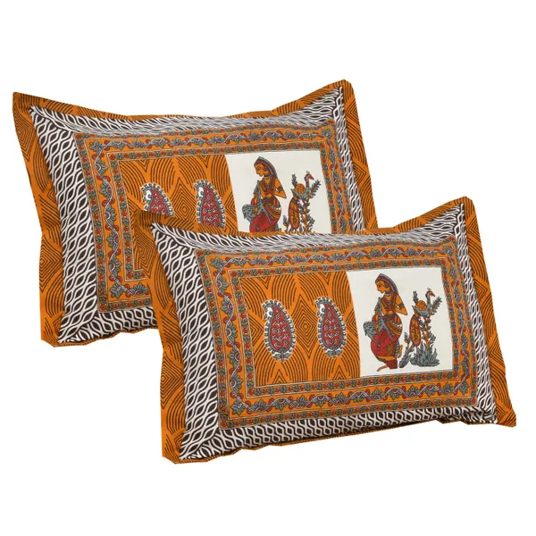 Brown_Cotton_Royal_Mandala_Harmony_Double_Bedsheet_With_Pillow_Cover_100_X_108_Cm